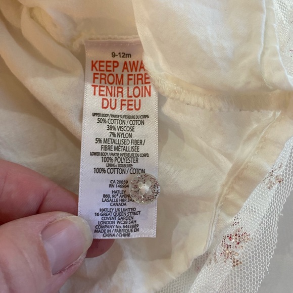 Hatley Metallic Snowflake Tulle Dress 9-12 months - Picture 4 of 7